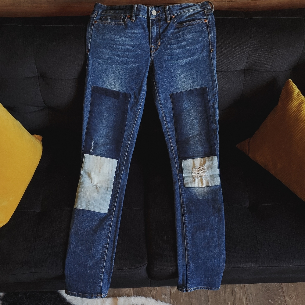 Blue Patchwork Jeans - Like New